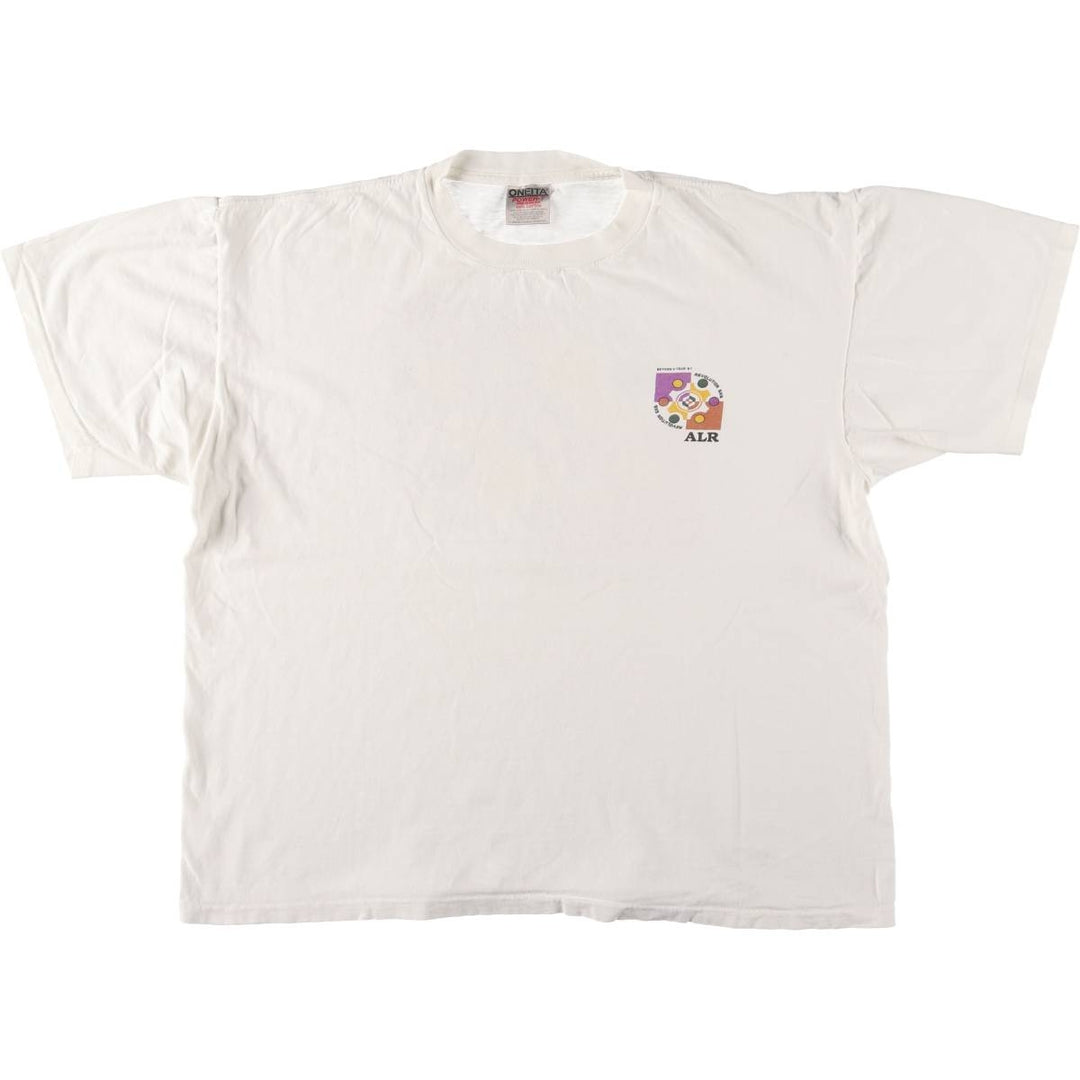 90'S ONEITA BEYOND 4 TOUR Printed T-shirt Made in USA Men's XL Vintage cotton white type Vintage Second Hand