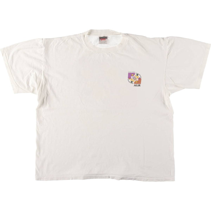 90'S ONEITA BEYOND 4 TOUR Printed T-shirt Made in USA Men's XL Vintage cotton white type Vintage Second Hand