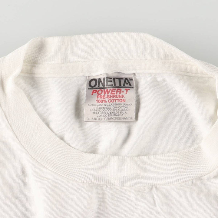 90'S ONEITA BEYOND 4 TOUR Printed T-shirt Made in USA Men's XL Vintage cotton white type Vintage Second Hand