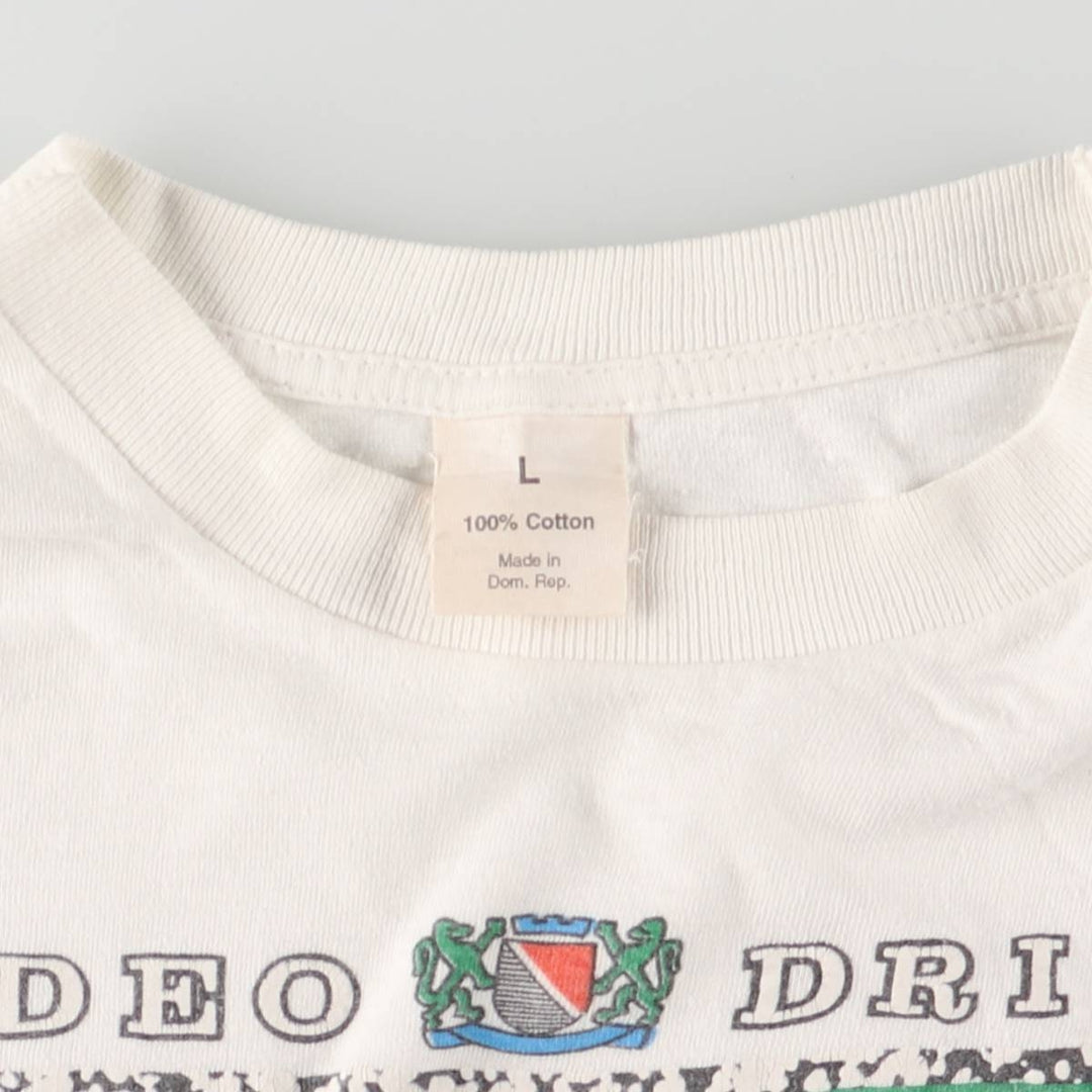 90'S Vintage Printed T-Shirt, Men's Size L cotton white type Vintage Second Hand