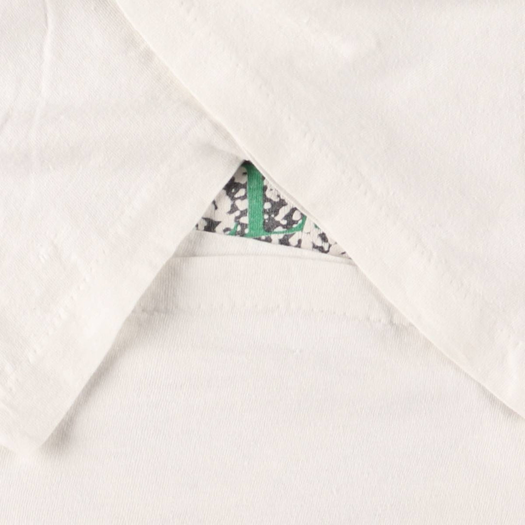 90'S Vintage Printed T-Shirt, Men's Size L cotton white type Vintage Second Hand