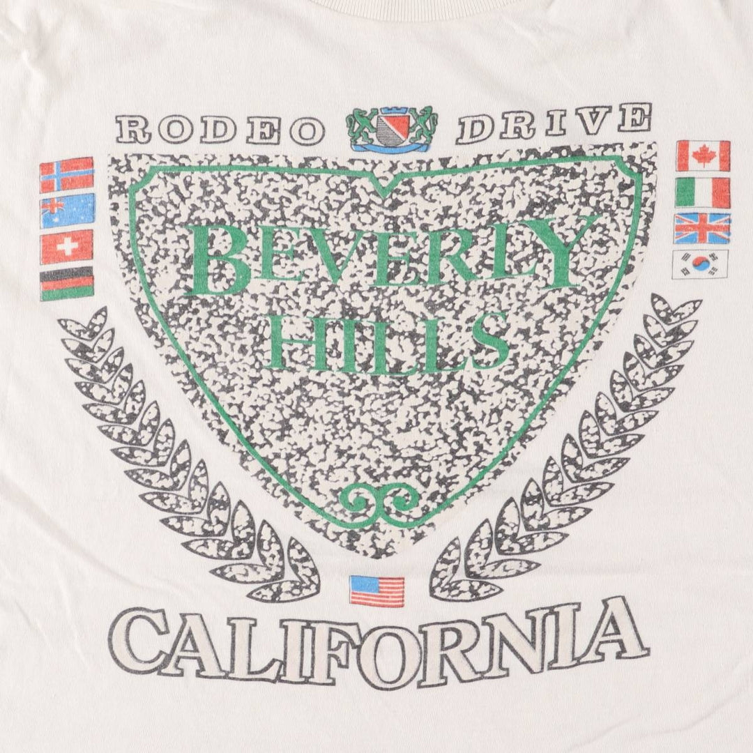 90'S Vintage Printed T-Shirt, Men's Size L cotton white type Vintage Second Hand