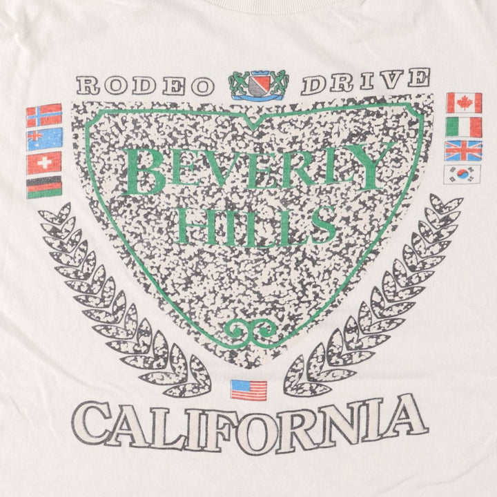 90'S Vintage Printed T-Shirt, Men's Size L cotton white type Vintage Second Hand