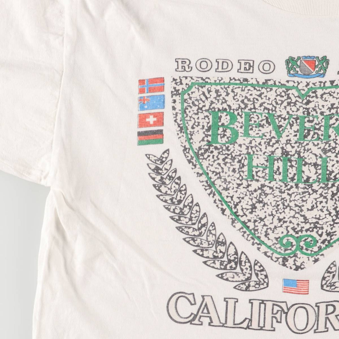 90'S Vintage Printed T-Shirt, Men's Size L cotton white type Vintage Second Hand