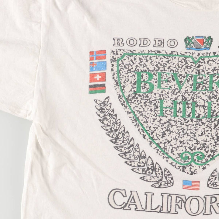 90'S Vintage Printed T-Shirt, Men's Size L cotton white type Vintage Second Hand