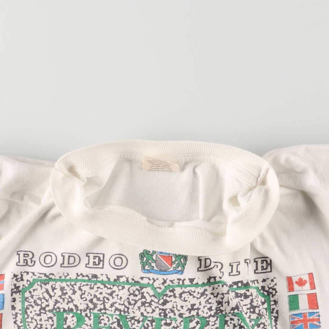 90'S Vintage Printed T-Shirt, Men's Size L cotton white type Vintage Second Hand