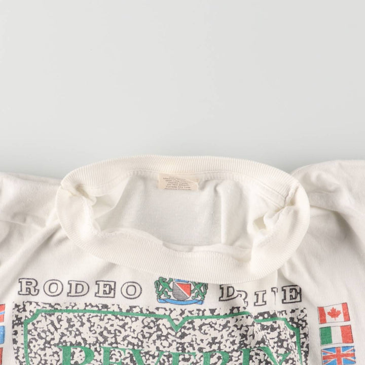 90'S Vintage Printed T-Shirt, Men's Size L cotton white type Vintage Second Hand