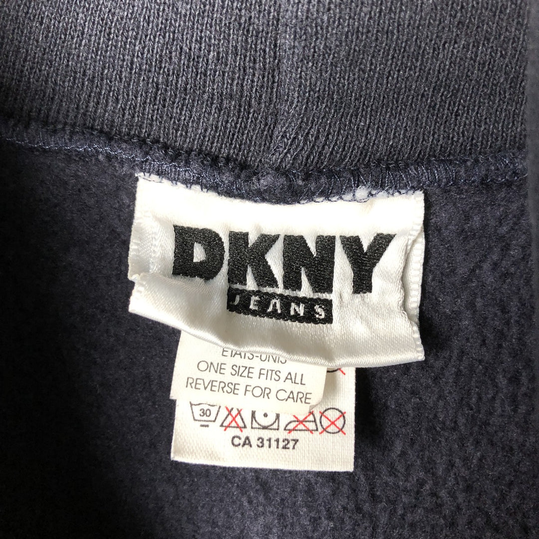 Donna Karan New York DKNY Jeans Sweatshirt Pullover Hoodie, Made in USA, Men's XL cotton black type Vintage Second Hand