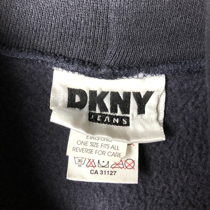 Donna Karan New York DKNY Jeans Sweatshirt Pullover Hoodie, Made in USA, Men's XL cotton black type Vintage Second Hand