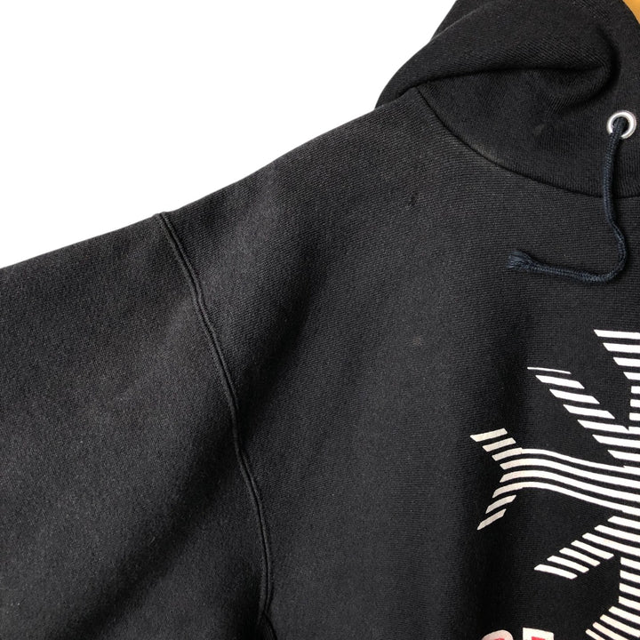 Donna Karan New York DKNY Jeans Sweatshirt Pullover Hoodie, Made in USA, Men's XL cotton black type Vintage Second Hand
