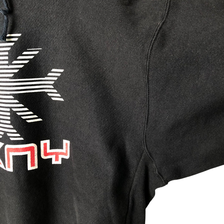 Donna Karan New York DKNY Jeans Sweatshirt Pullover Hoodie, Made in USA, Men's XL cotton black type Vintage Second Hand