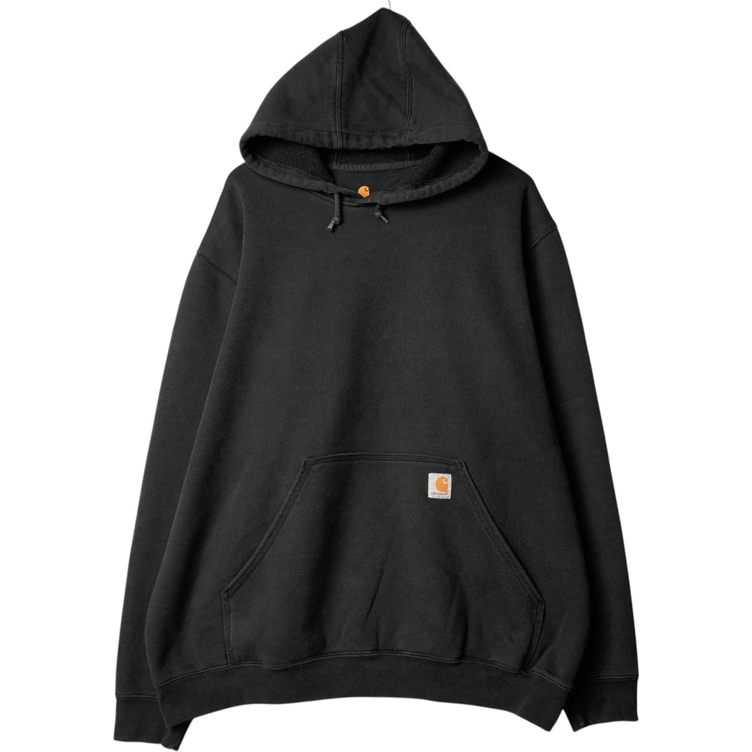 Carhartt ORIGINAL FIT sweatshirt pullover hoodie, men's XL size cotton black type Vintage Second Hand