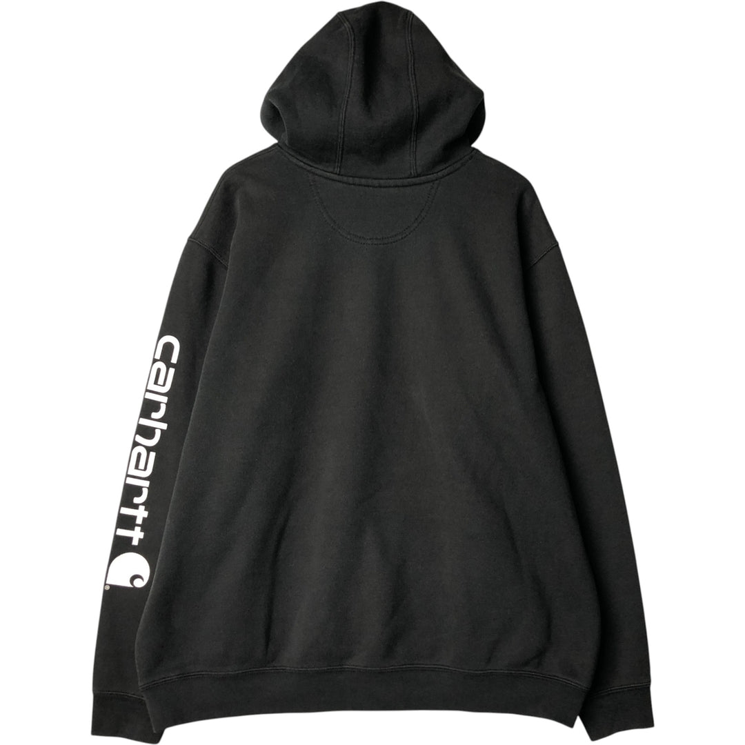 Carhartt ORIGINAL FIT sweatshirt pullover hoodie, men's XL size cotton black type Vintage Second Hand