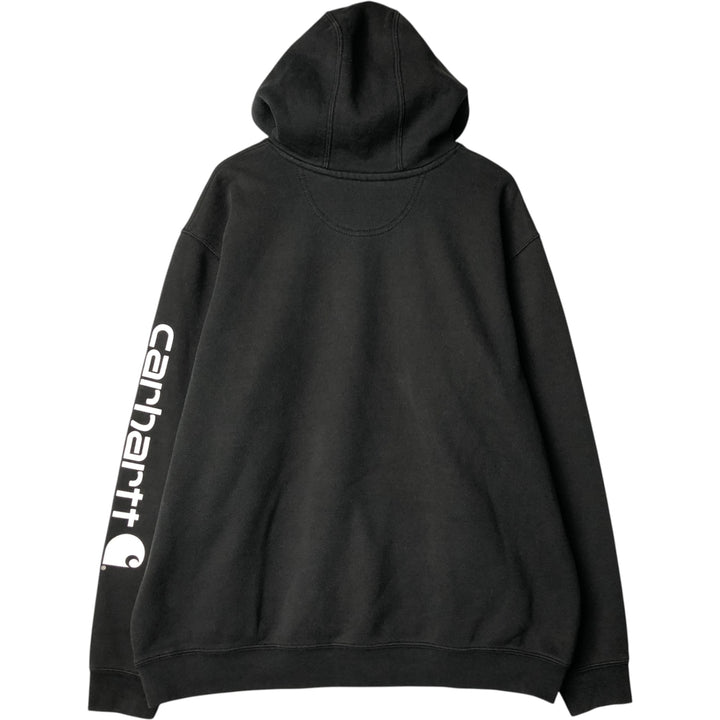 Carhartt ORIGINAL FIT sweatshirt pullover hoodie, men's XL size cotton black type Vintage Second Hand