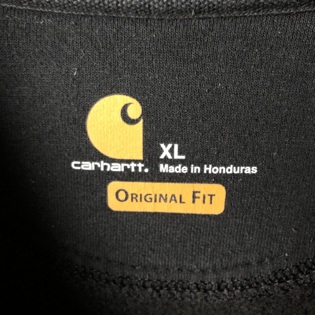 Carhartt ORIGINAL FIT sweatshirt pullover hoodie, men's XL size cotton black type Vintage Second Hand