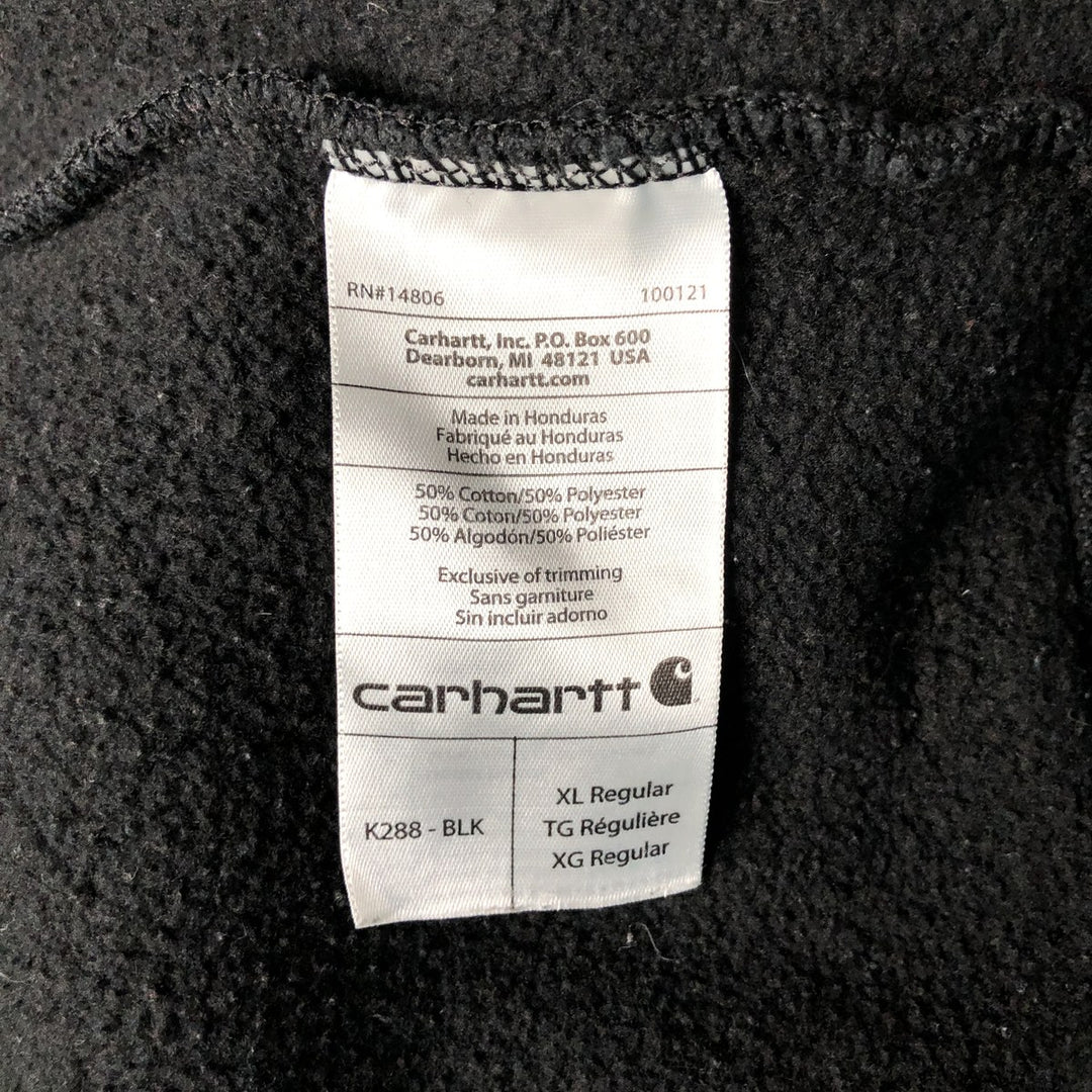 Carhartt ORIGINAL FIT sweatshirt pullover hoodie, men's XL size cotton black type Vintage Second Hand