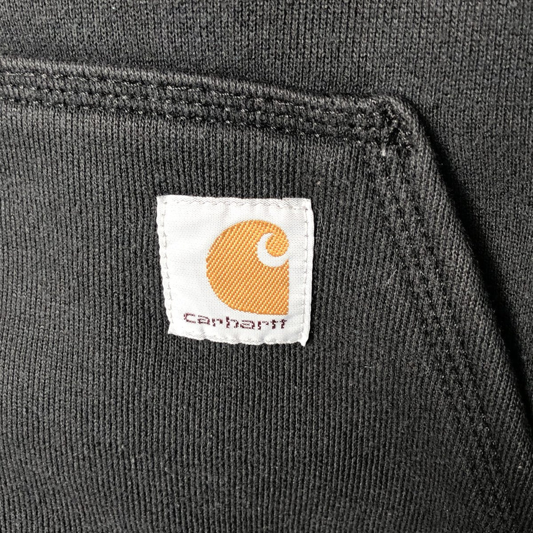 Carhartt ORIGINAL FIT sweatshirt pullover hoodie, men's XL size cotton black type Vintage Second Hand