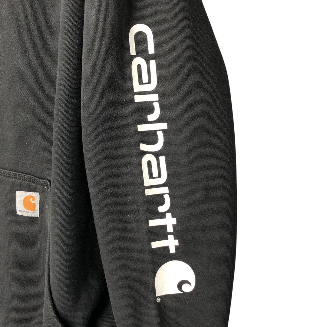 Carhartt ORIGINAL FIT sweatshirt pullover hoodie, men's XL size cotton black type Vintage Second Hand