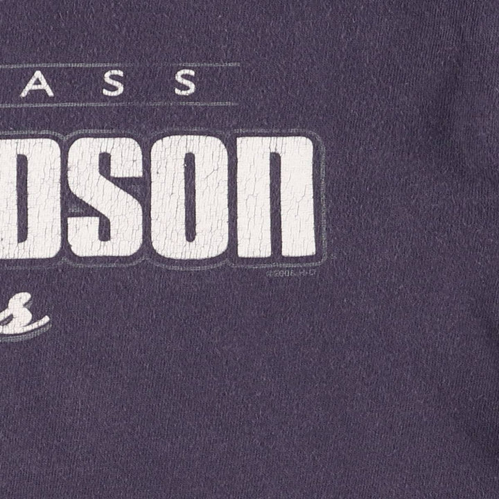 00'S Harley-Davidson Motorcycle Bike T-shirt Men's L size cotton navy blue type Vintage Second Hand