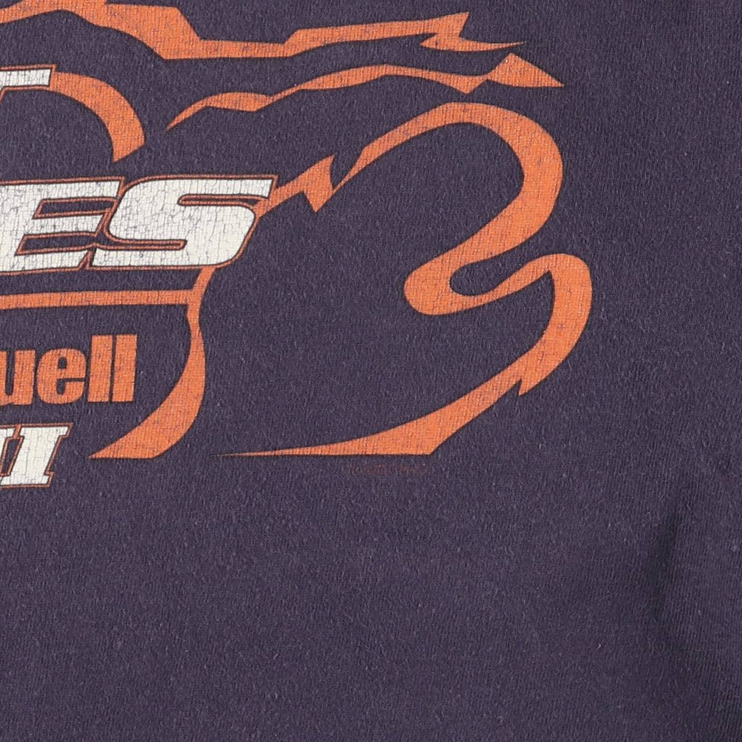 00'S Harley-Davidson Motorcycle Bike T-shirt Men's L size cotton navy blue type Vintage Second Hand
