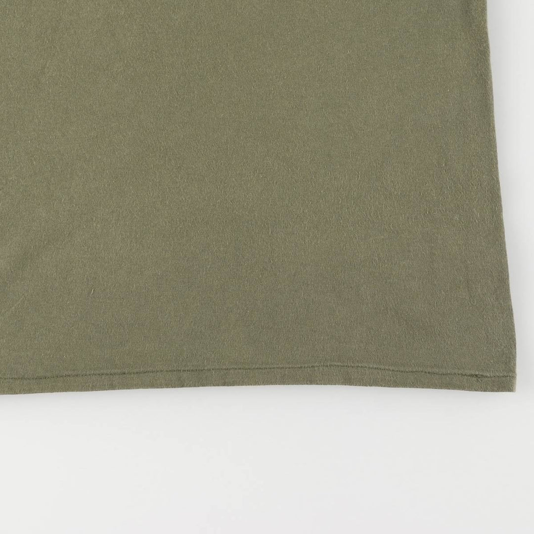 00'S Harley-Davidson Motorcycle Bike T-shirt Men's L size cotton Khaki type Vintage Second Hand
