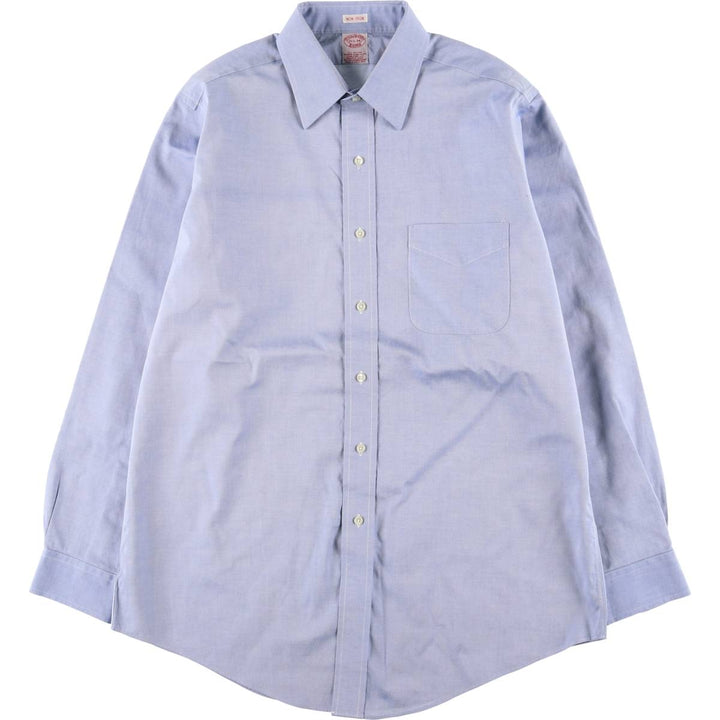 Brooks Brothers Est.1818 Long Sleeve Cotton Shirt, Men's Medium cotton blue type Vintage Second Hand