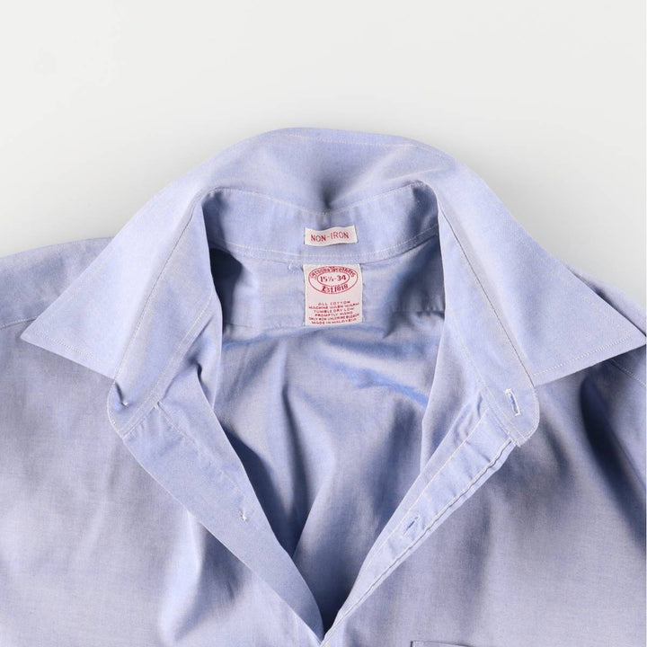 Brooks Brothers Est.1818 Long Sleeve Cotton Shirt, Men's Medium cotton blue type Vintage Second Hand