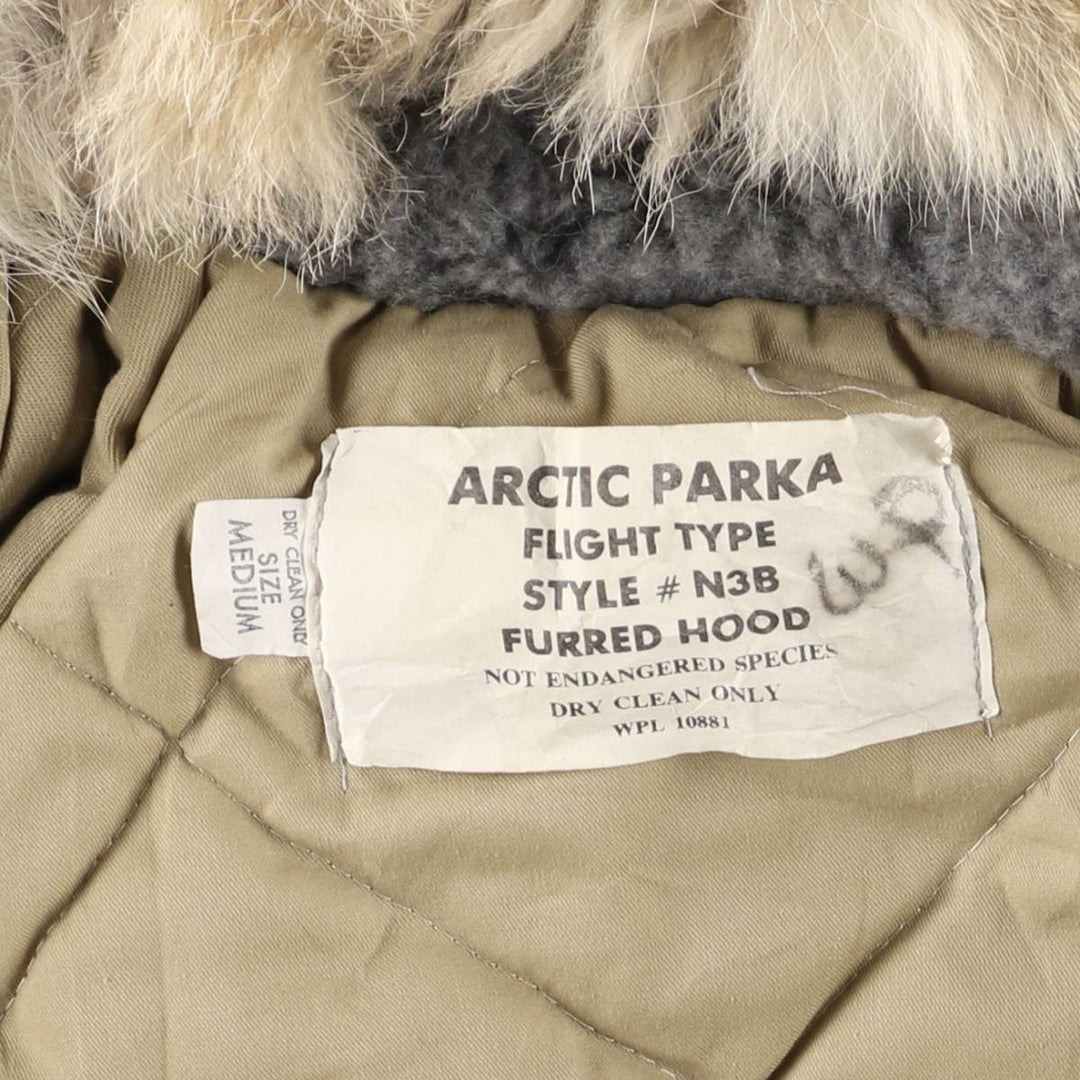 Vintage 1980'S ARCTIC PARKA, N-3B style military flight jacket, men's size M unclear Beige type Vintage Second Hand