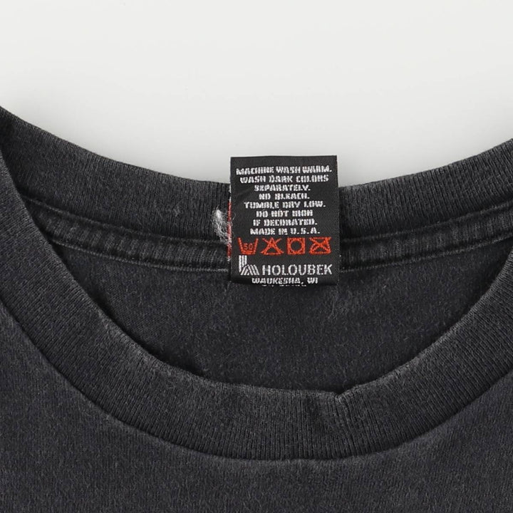 00'S Harley-Davidson Motorcycle Bike T-shirt Made in USA Men's L size cotton black type Vintage Second Hand