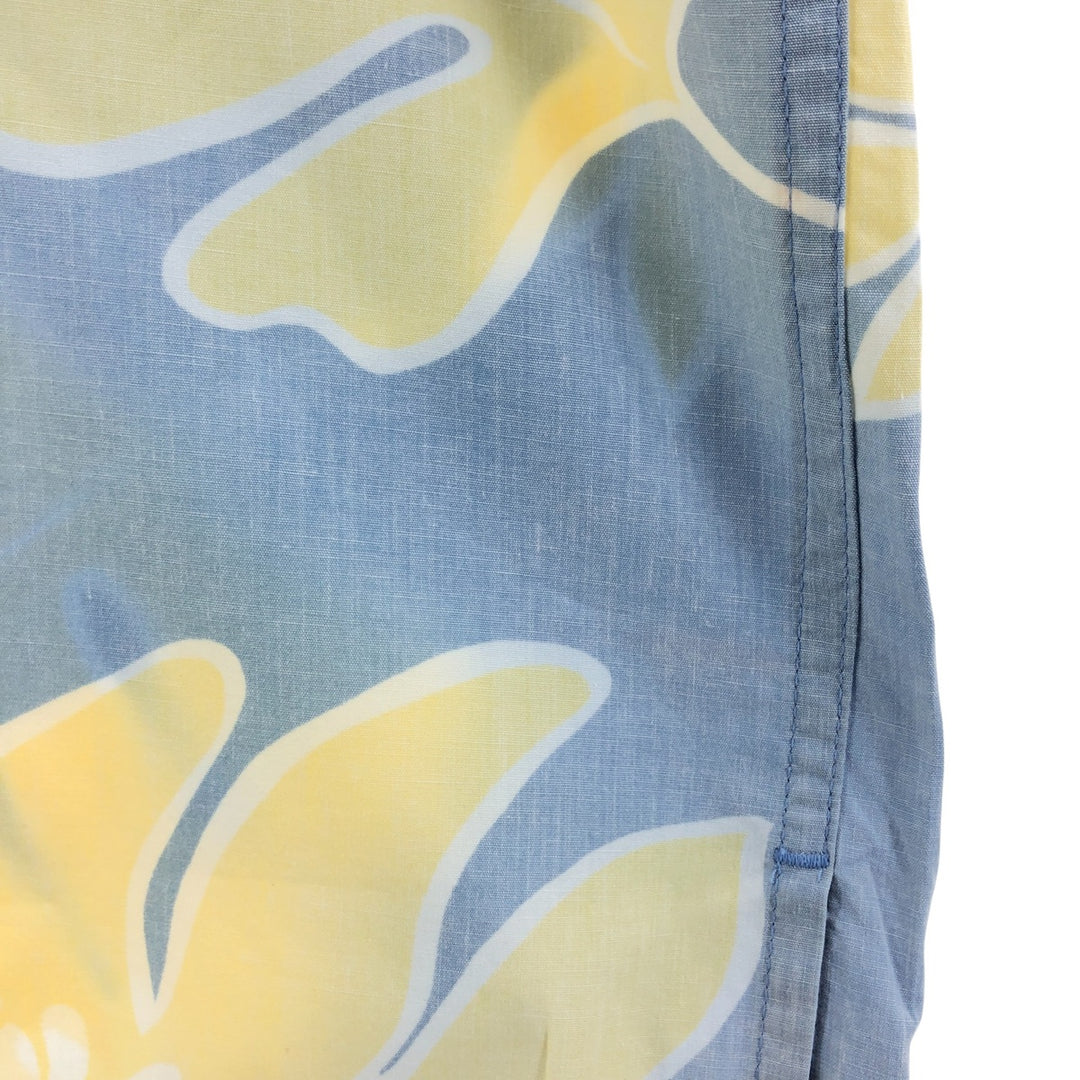 90'S Reyn Spooner COMMEMORATIVE CLASSICS All-over floral print pullover button-down Hawaiian aloha shirt cotton Blue type light blue Vintage Second Hand