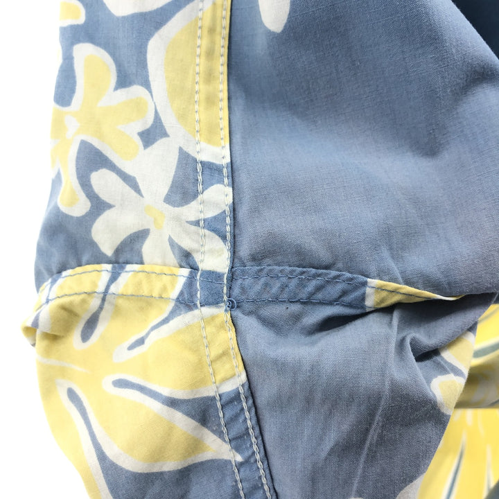 90'S Reyn Spooner COMMEMORATIVE CLASSICS All-over floral print pullover button-down Hawaiian aloha shirt cotton Blue type light blue Vintage Second Hand
