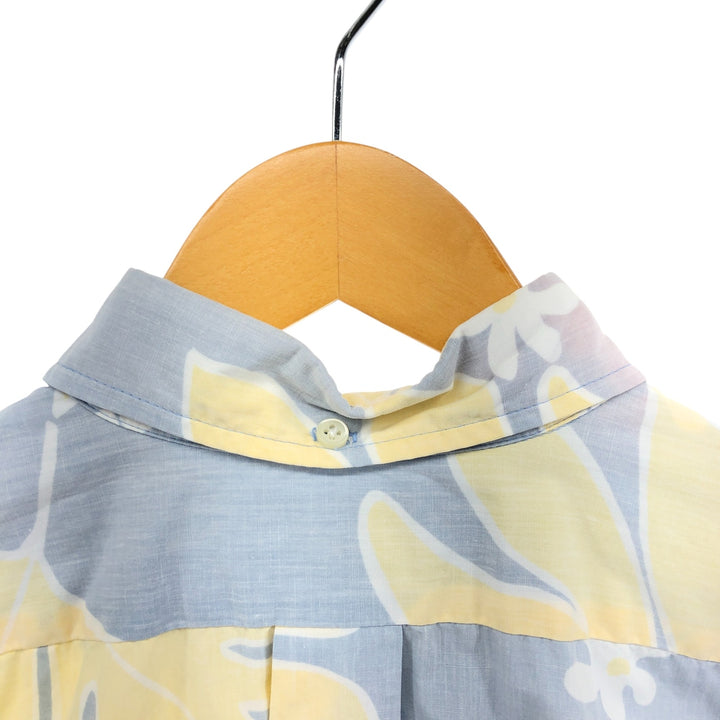 90'S Reyn Spooner COMMEMORATIVE CLASSICS All-over floral print pullover button-down Hawaiian aloha shirt cotton Blue type light blue Vintage Second Hand