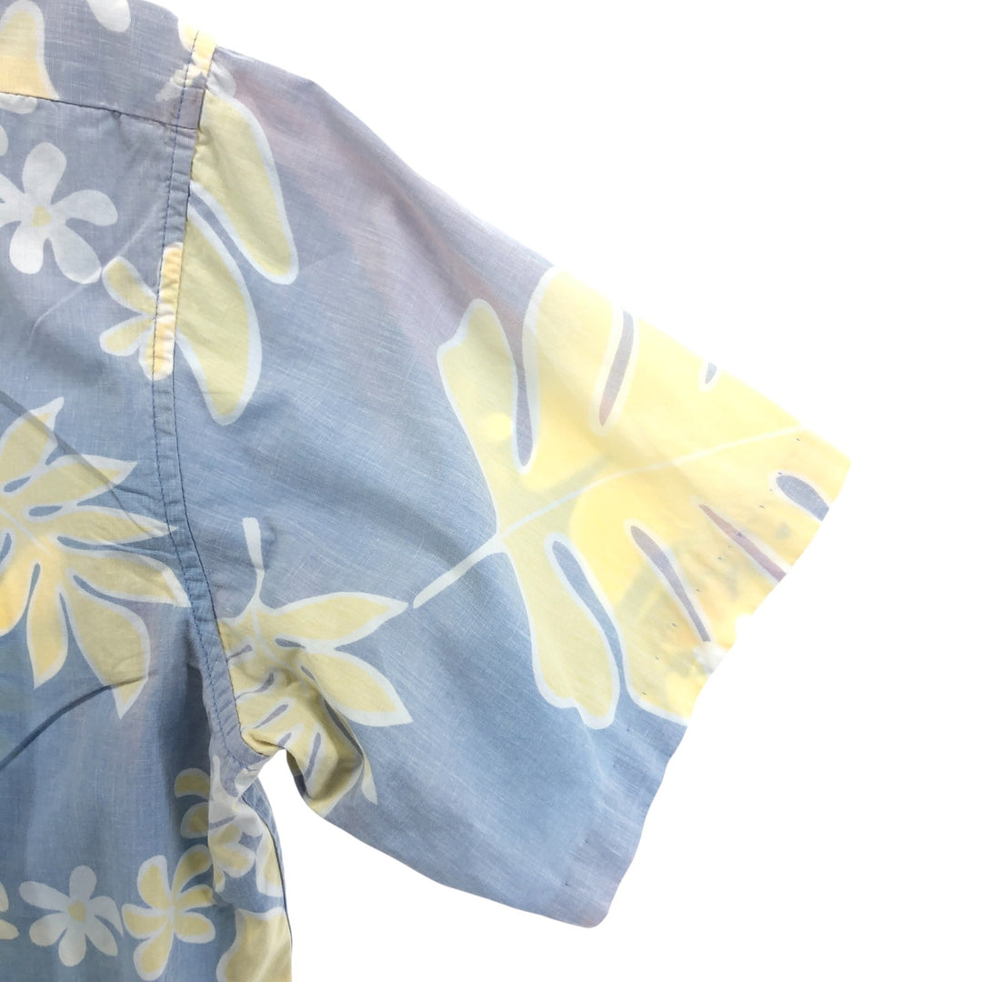 90'S Reyn Spooner COMMEMORATIVE CLASSICS All-over floral print pullover button-down Hawaiian aloha shirt cotton Blue type light blue Vintage Second Hand