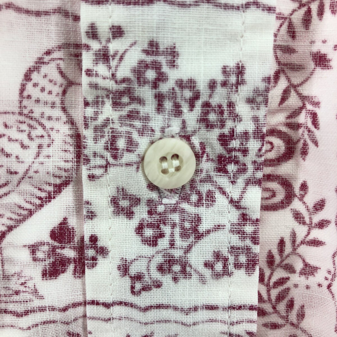 80'S Reyn Spooner Gold Tag Nude Tag All-Over Print Box Shirt Button-Down Hawaiian Aloha Shirt Men's XL Size unclear white type Vintage Second Hand