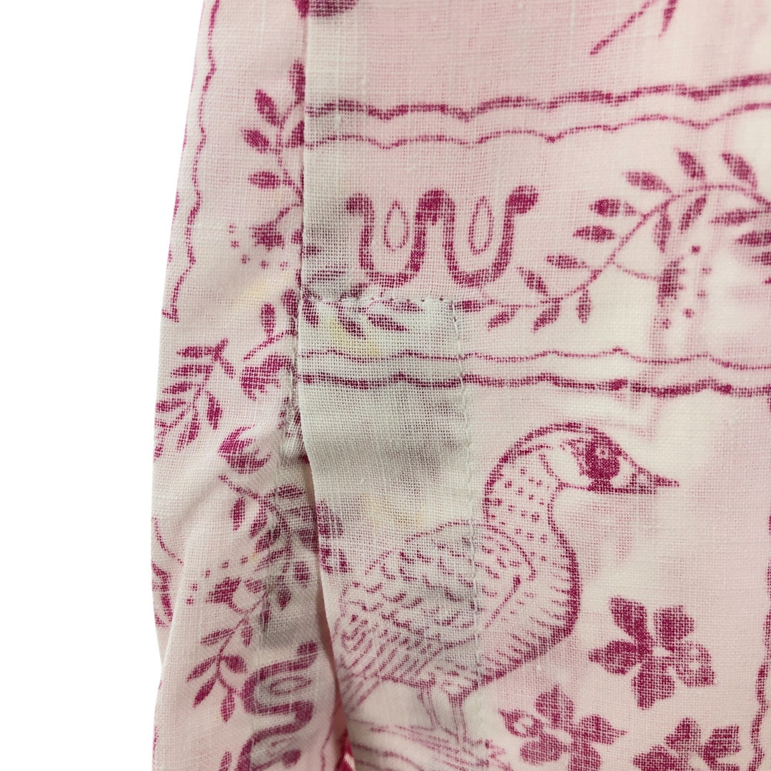 80'S Reyn Spooner Gold Tag Nude Tag All-Over Print Box Shirt Button-Down Hawaiian Aloha Shirt Men's XL Size unclear white type Vintage Second Hand