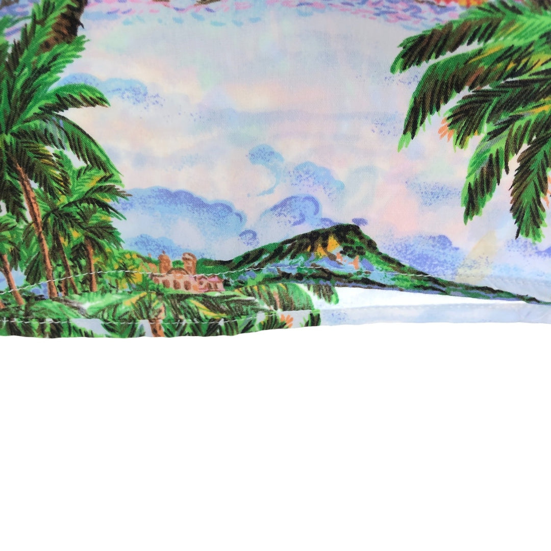90'S Reyn Spooner Kamehameha Tag All-Over Rayon Hawaiian Aloha Shirt Made in Hawaii Men's L Size Vintage Rayon multicolor Vintage Second Hand