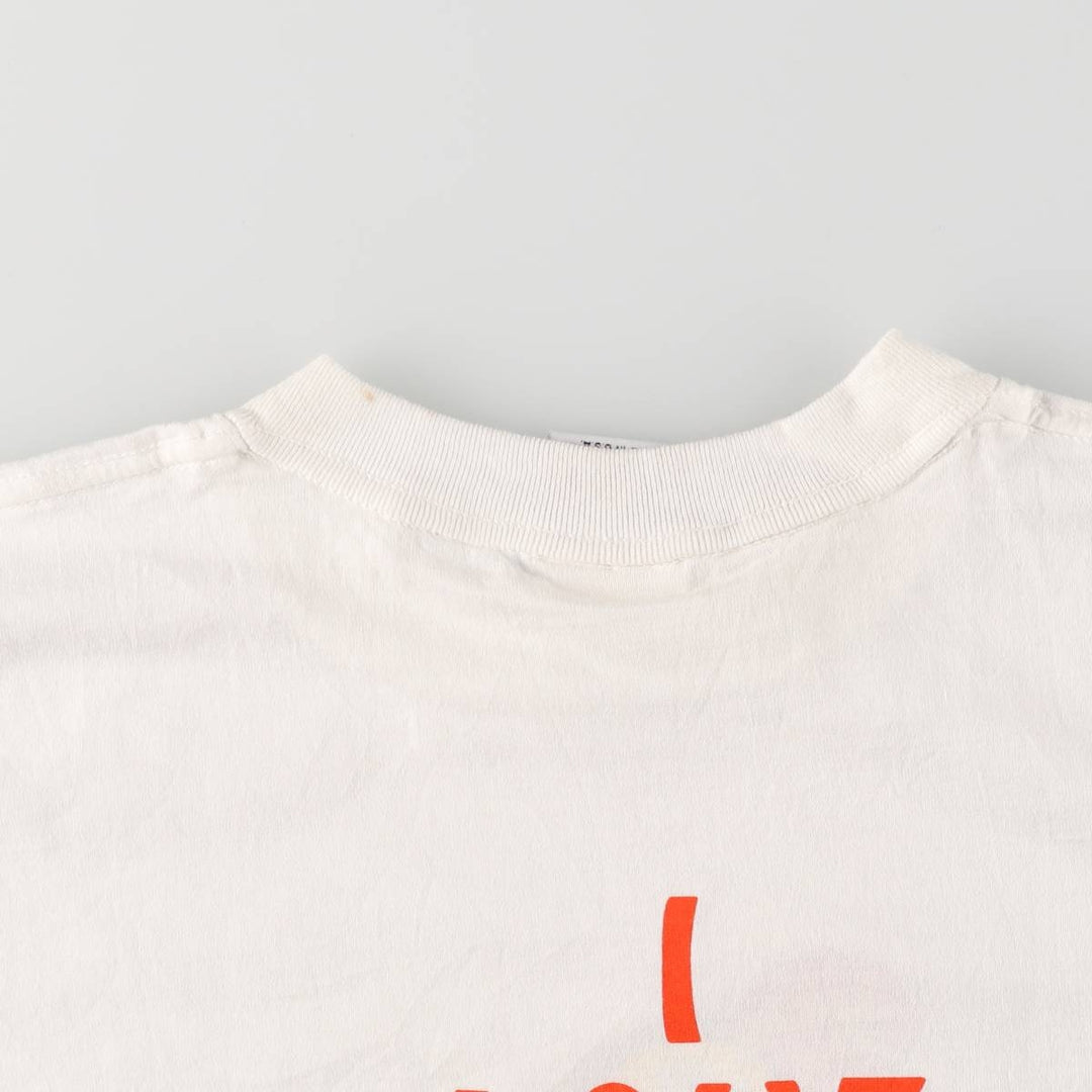 90'S EXPRESS HARDEE'S Hardy's Advertising T-shirt Made in USA Men's L Vintage cotton white type Vintage Second Hand