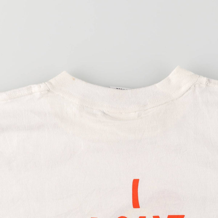 90'S EXPRESS HARDEE'S Hardy's Advertising T-shirt Made in USA Men's L Vintage cotton white type Vintage Second Hand