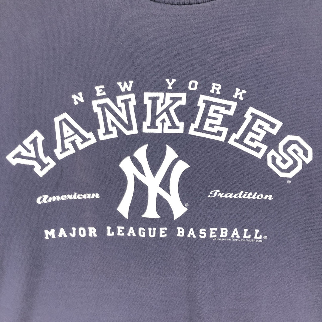 00'S Delta MLB New York Yankees Logo T-shirt Made in USA Men's XL cotton navy blue type Vintage Second Hand