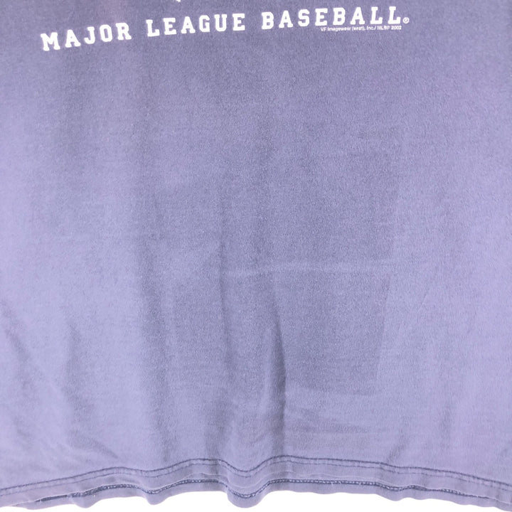 00'S Delta MLB New York Yankees Logo T-shirt Made in USA Men's XL cotton navy blue type Vintage Second Hand