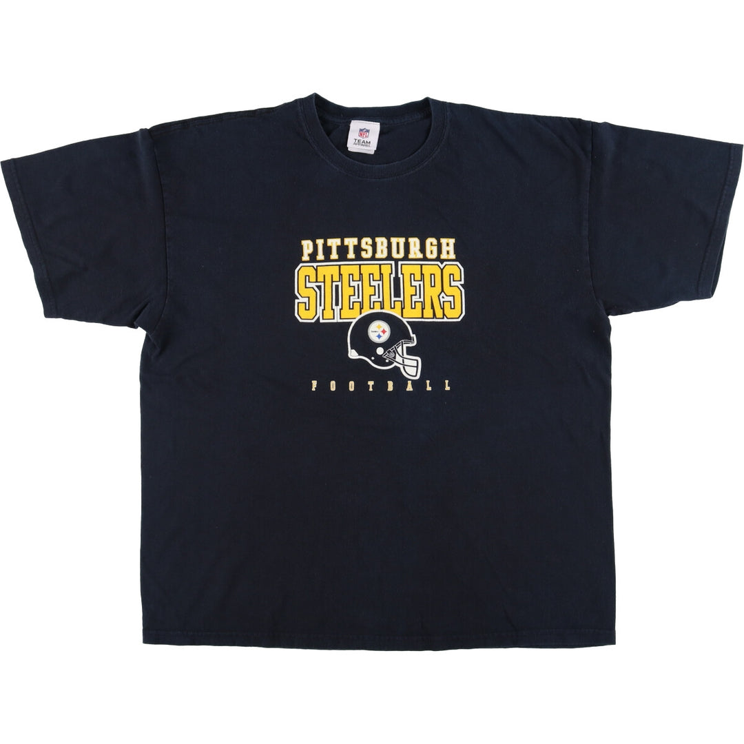 NFL PITTSBURGH STEELERS Pittsburgh Steelers Logo Print T-Shirt Men's XL cotton black type Vintage Second Hand