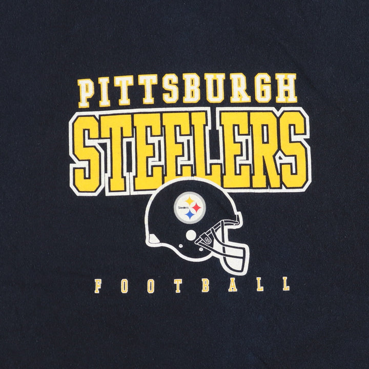 NFL PITTSBURGH STEELERS Pittsburgh Steelers Logo Print T-Shirt Men's XL cotton black type Vintage Second Hand