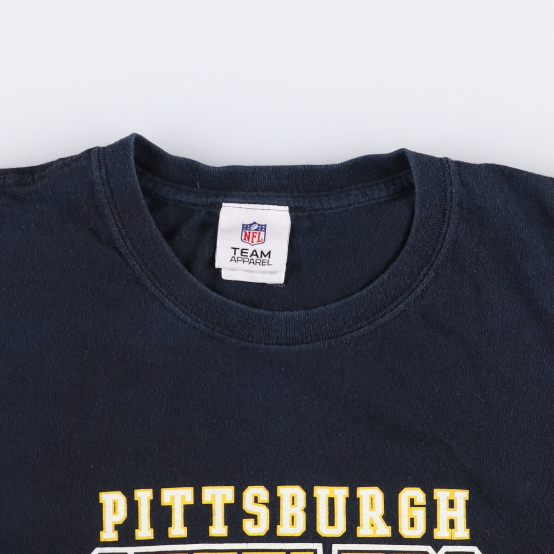 NFL PITTSBURGH STEELERS Pittsburgh Steelers Logo Print T-Shirt Men's XL cotton black type Vintage Second Hand