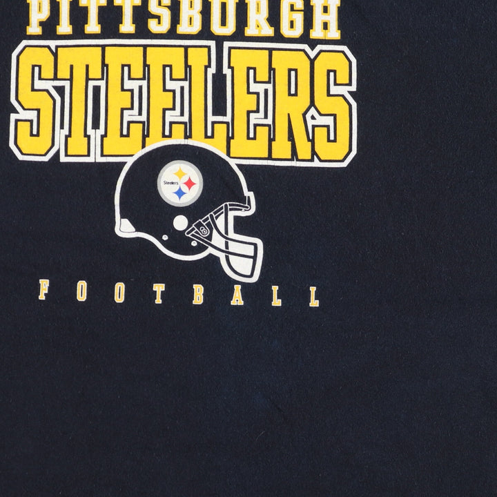 NFL PITTSBURGH STEELERS Pittsburgh Steelers Logo Print T-Shirt Men's XL cotton black type Vintage Second Hand