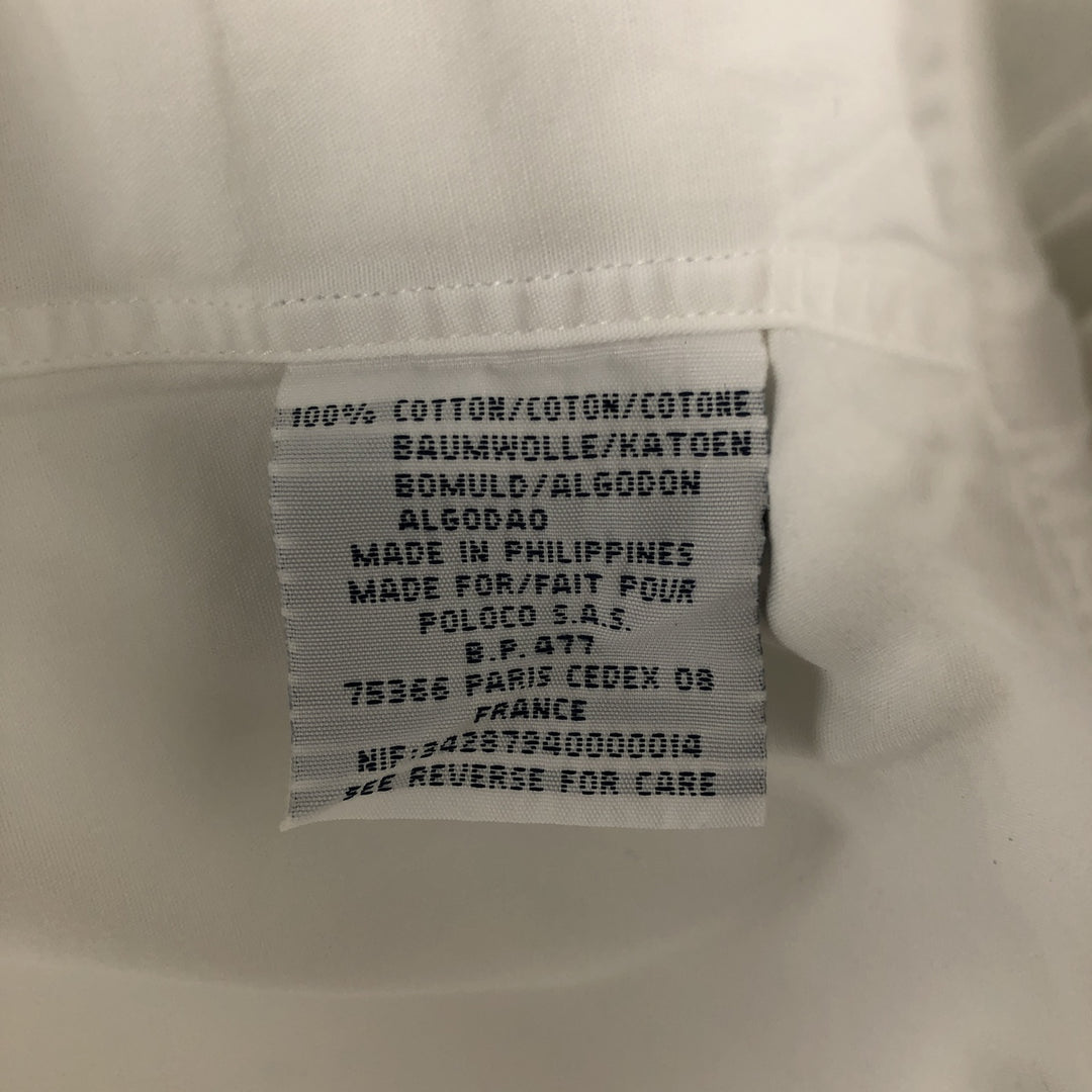 Ralph Lauren POLO by Ralph Lauren ELLINGTON short sleeve button down shirt, men's size L cotton white type Vintage Second Hand