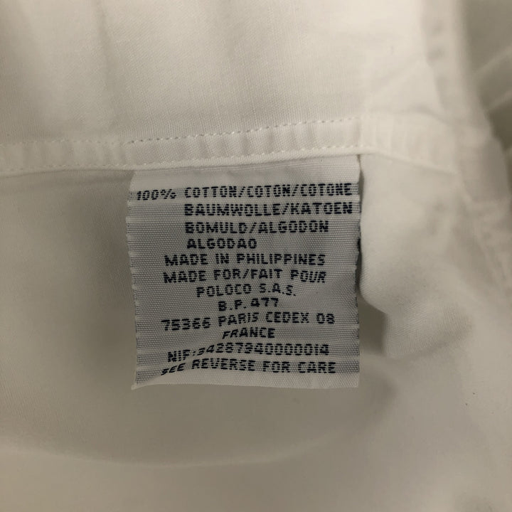 Ralph Lauren POLO by Ralph Lauren ELLINGTON short sleeve button down shirt, men's size L cotton white type Vintage Second Hand