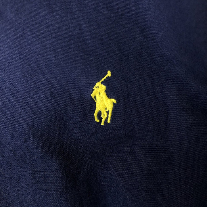 Ralph Lauren Classic Fit short sleeve button down shirt, men's size XL cotton navy blue type Vintage Second Hand