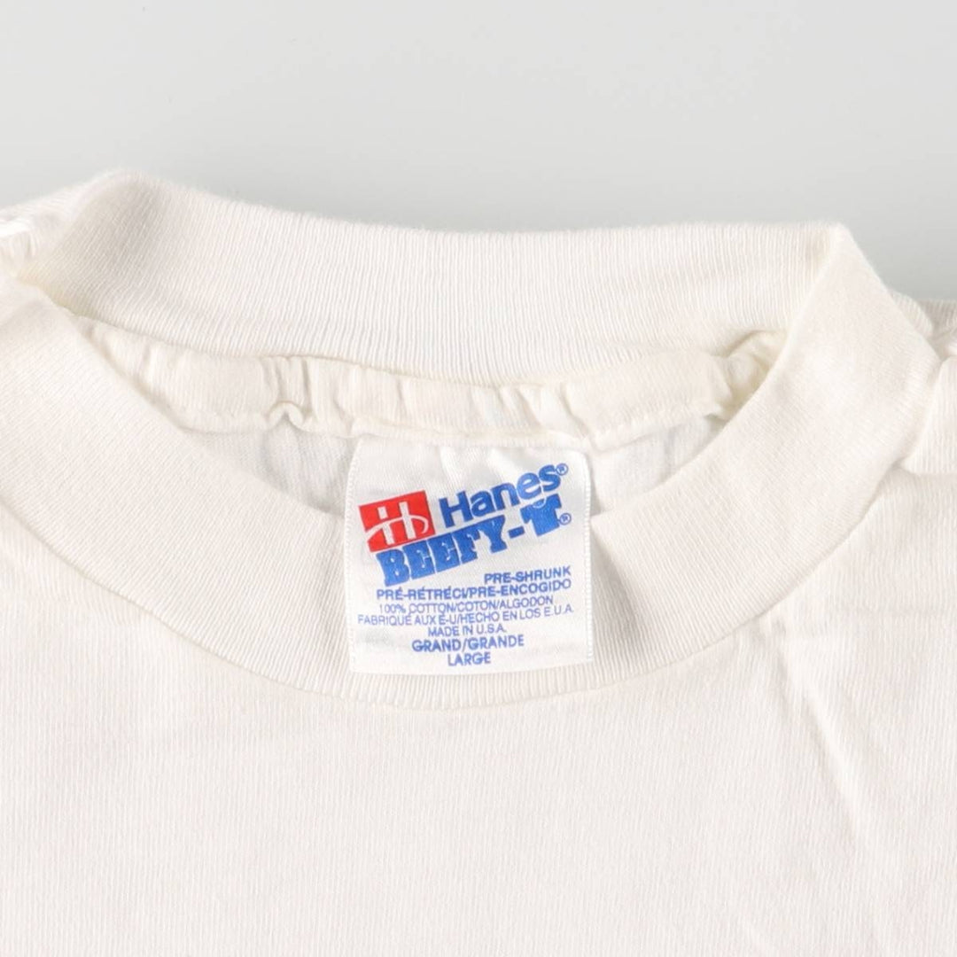 90'S Haynes Loral Space Systems Advertising T-shirt, Made in USA, Men's L size, Vintage cotton white type Vintage Second Hand