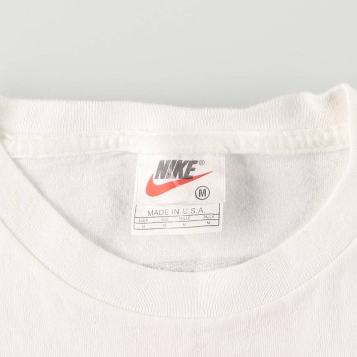 90'S Nike MICHIGAN University of Michigan College T-shirt Made in USA Men's M size Vintage cotton white type Vintage Second Hand