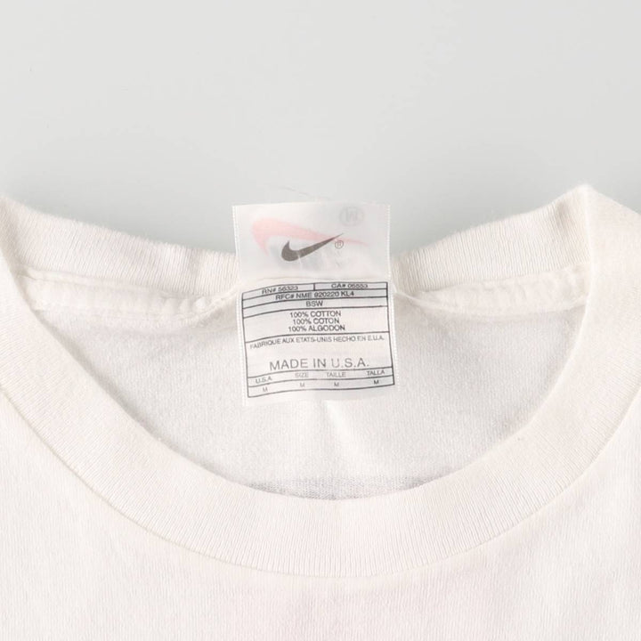 90'S Nike MICHIGAN University of Michigan College T-shirt Made in USA Men's M size Vintage cotton white type Vintage Second Hand